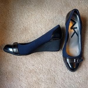 Anne Klein Sport navy wedges