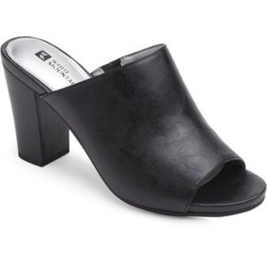 White Mountain Black Slide Mules