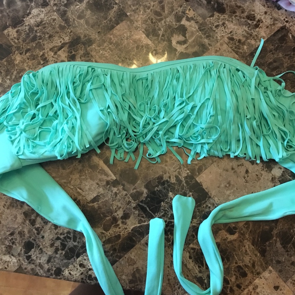 teal bikini top