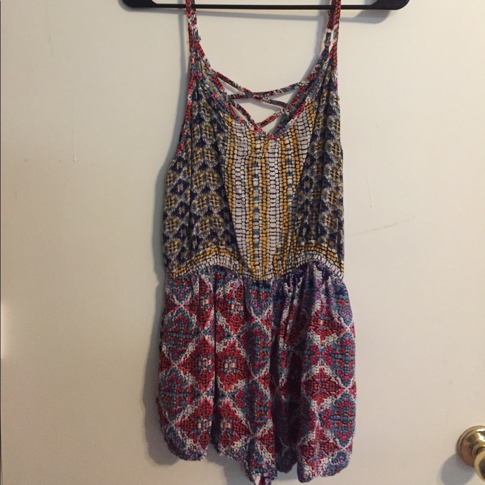 Patterned romper