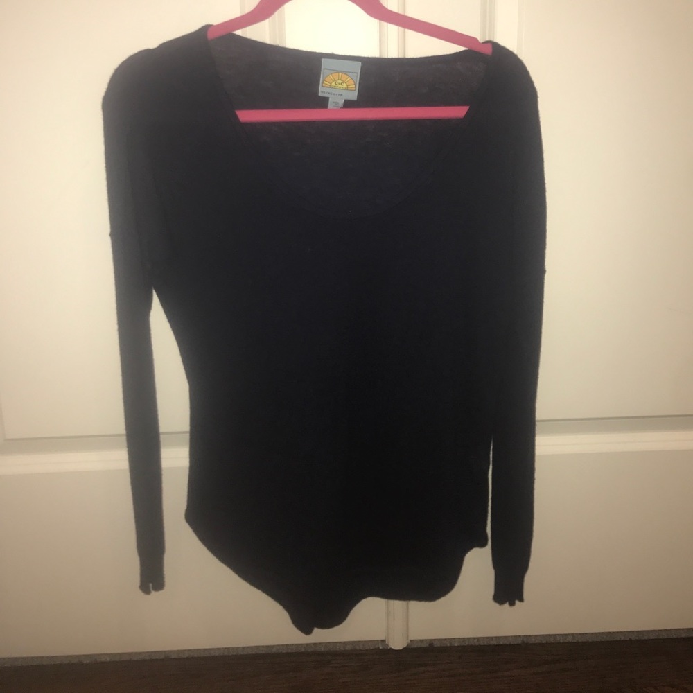 Navy blue knit long sleeve