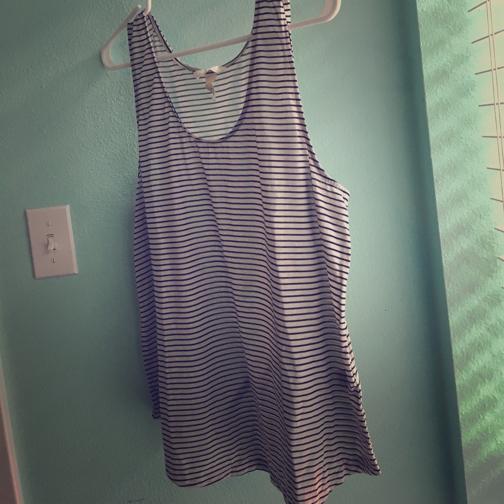 Black and white striped top