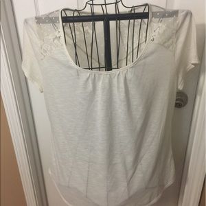 WOMENS SIZE XL BEIGE LACE TOP