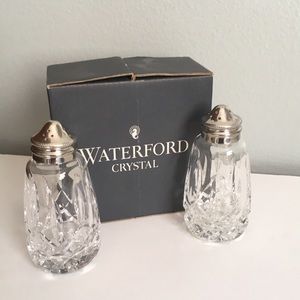 Waterford crystal salt and pepper shakers!