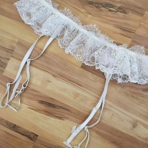 White Lace Garter Belt