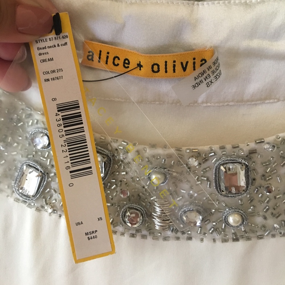 Alice + Olivia Beaded Neck & Cuff Dress NWT✨✨ - Picture 7 of 8