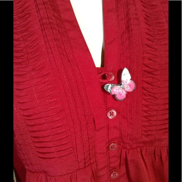 BANANA REPUBLIC LONG SLEEVE BUTTON FRONT BLOUSE - Picture 4 of 7