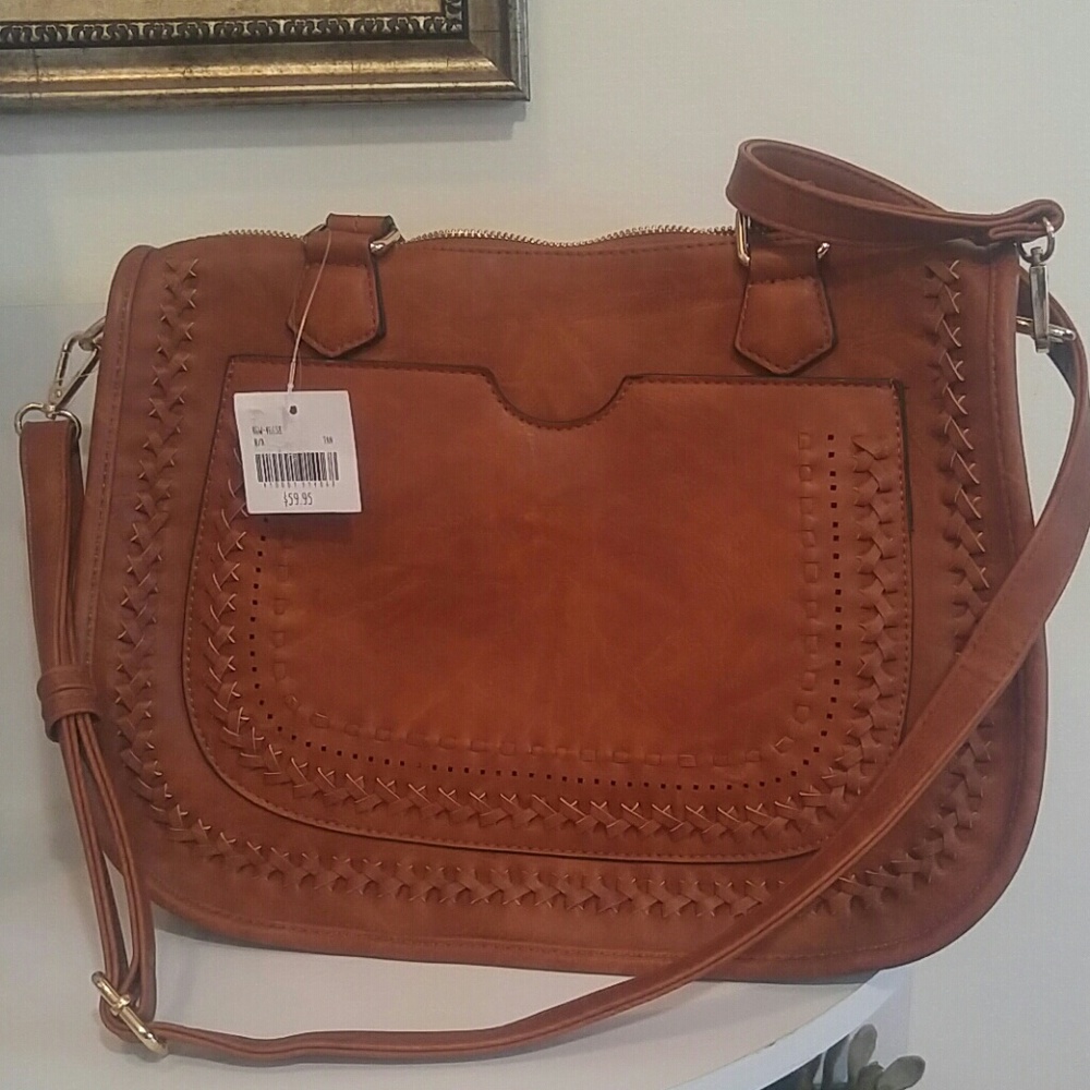 Tan/Brown Crossbody Satchel
