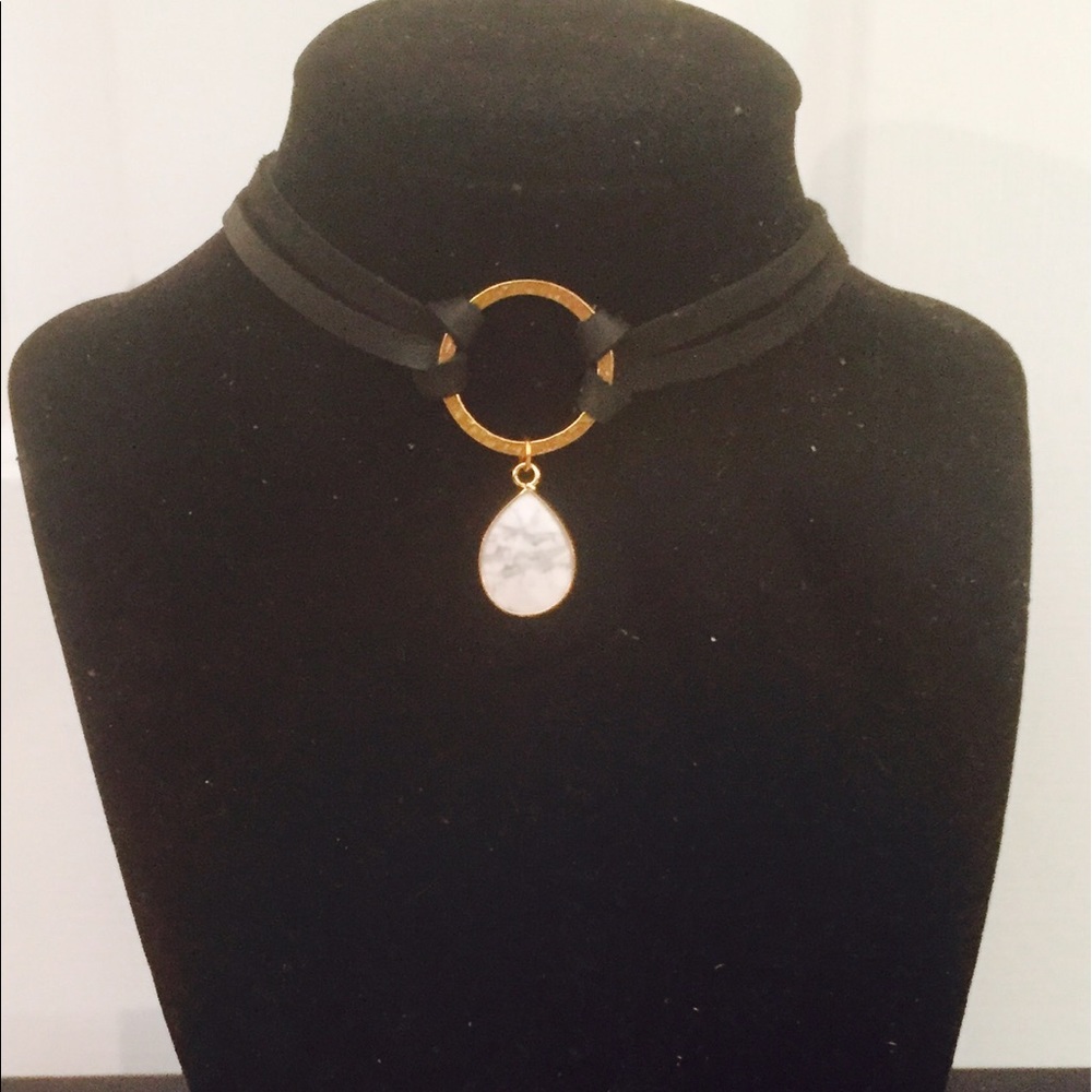 Black Leather Choker (Handmade)