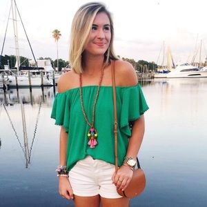 Green Flowy Top