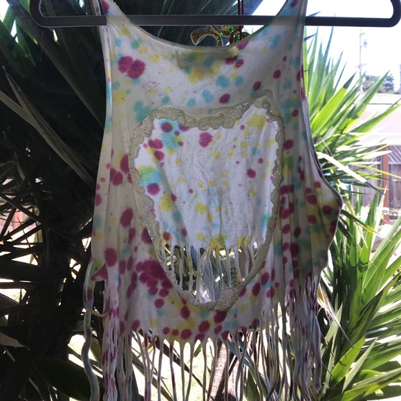 Tie die heart crop top - Picture 2 of 2