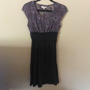 Purple and black dress