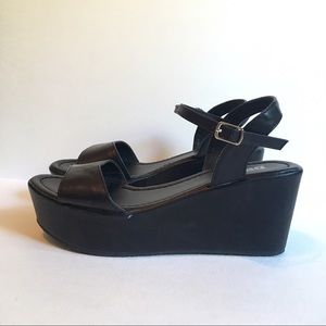 Black Platform Wedges