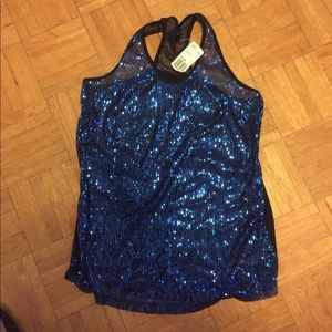 Forever 21 blue sequin tank top