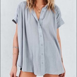 Ecote Gauzy Button Tunic - Urban Outfitters
