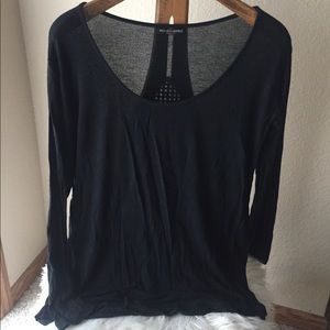 Brandy Melville Sheer Oversized Black Top