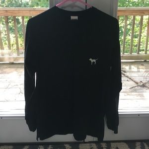 Vs Pink long leave black shirt.