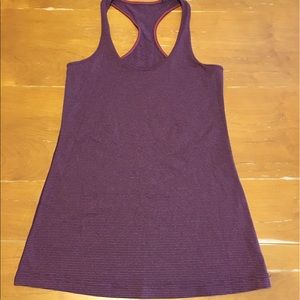 Maroon striped lululemon cool racerback tank