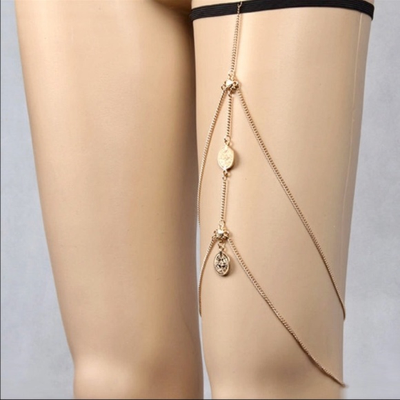 Thigh Chain Boho Turkish Coin Beach Body Jewelry - Picture 3 of 7