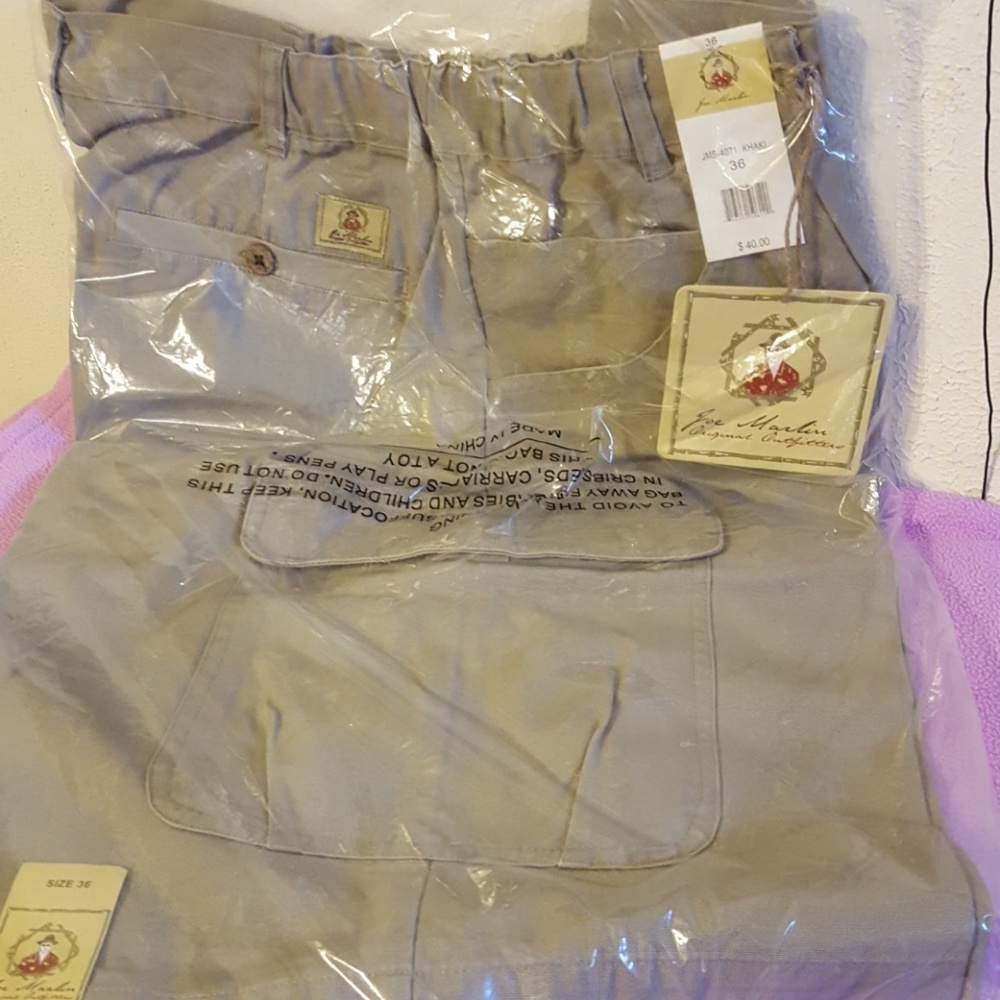 NWT Joe Marlin Khaki Cargo Shorts