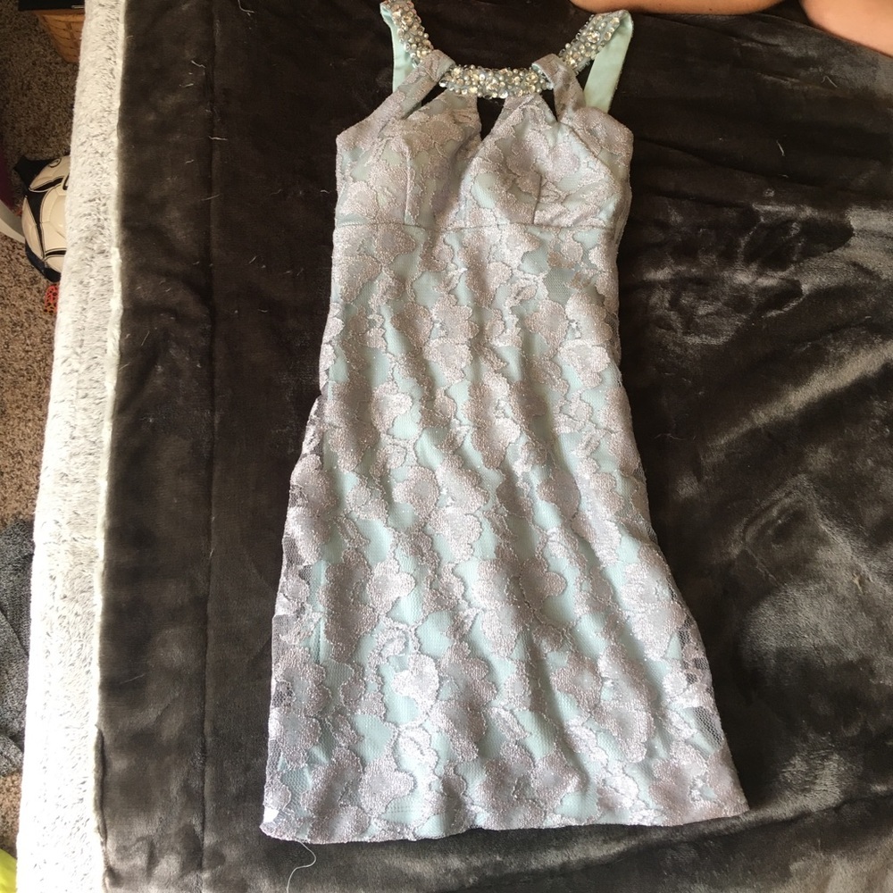 Blue/Gray Prom Dress