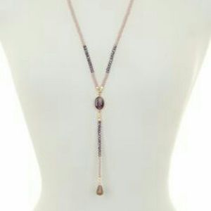 Spring Street Purple Beaded Y-Necklace