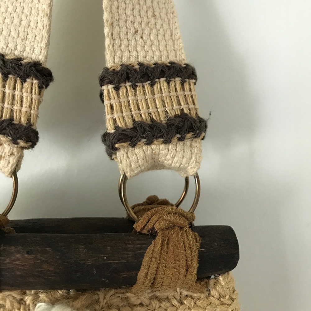 ONE OF A KIND HANDMADE NATURAL BAG.SMALL. BROWN. - Picture 4 of 8