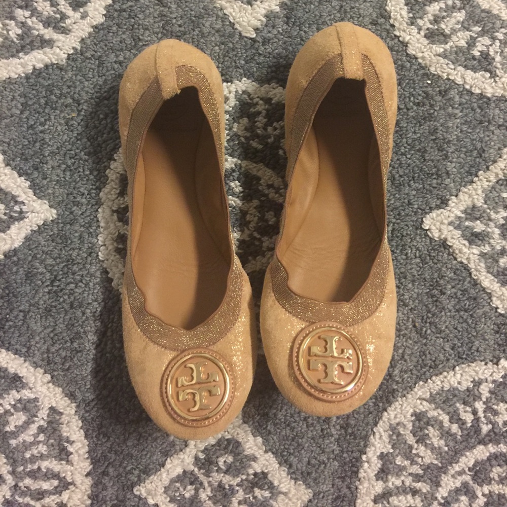 Tory burch tan flats