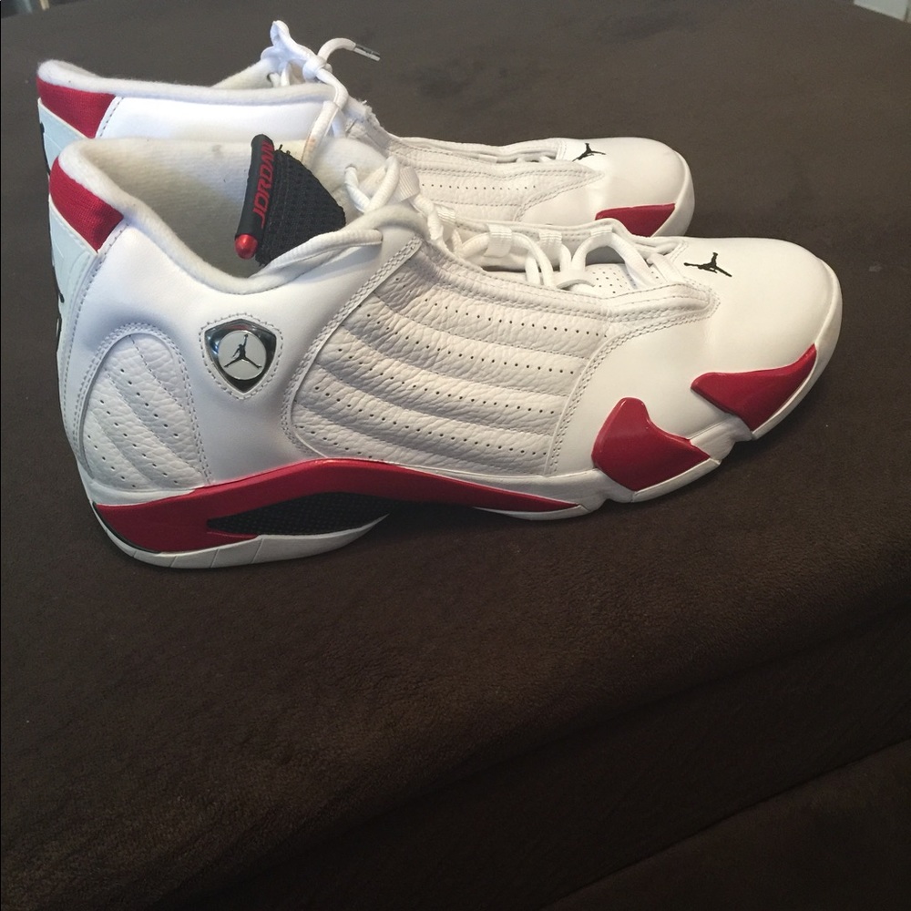 Air Jordan 14 white and red size 13