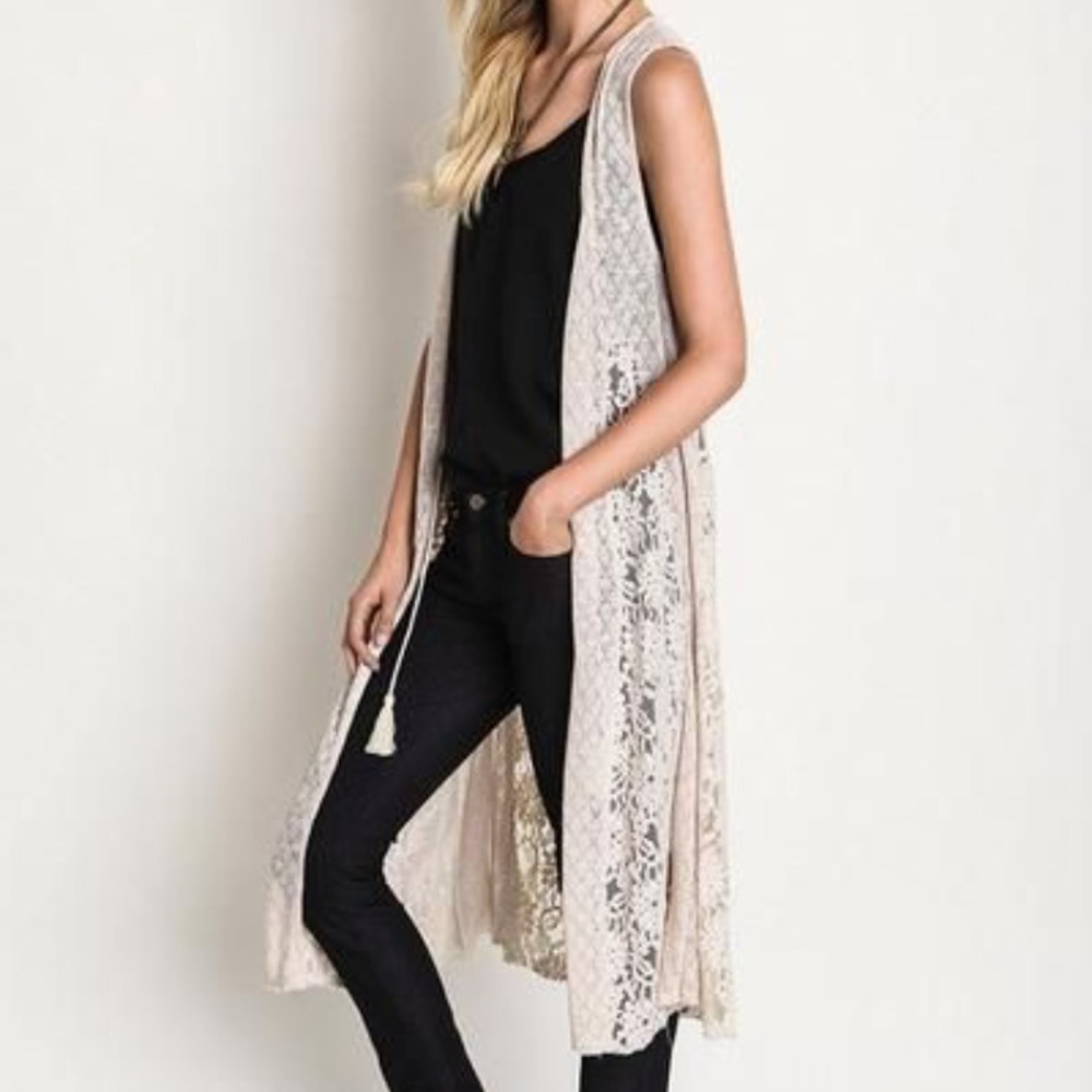 Beautiful Lace Long Vest