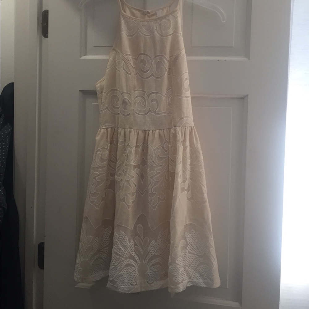 Yeatts high neck halter dress