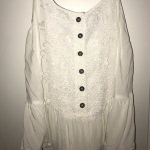 White summer peplum tank