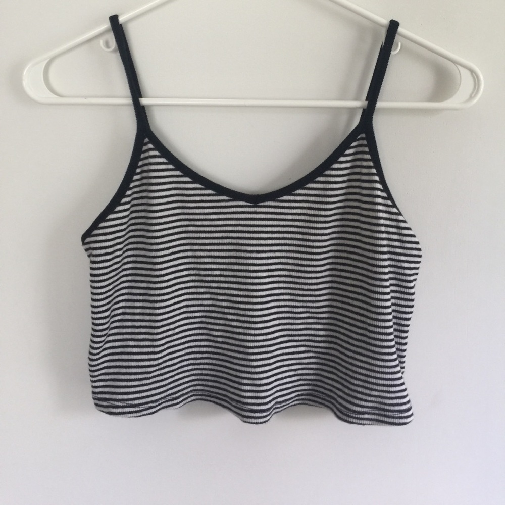 Stripped crop tank top