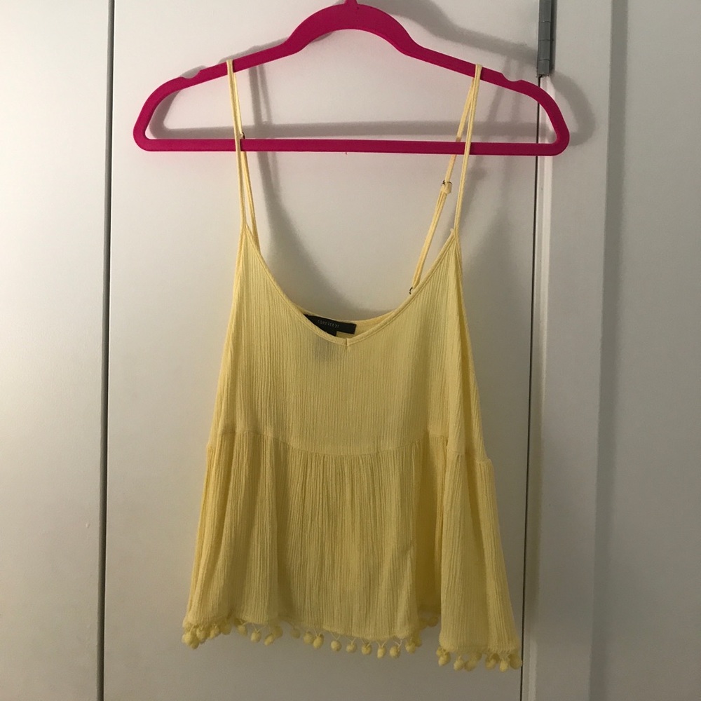 Yellow Pom Pom summer tank