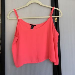 Forever21 pink crop top. NWOT