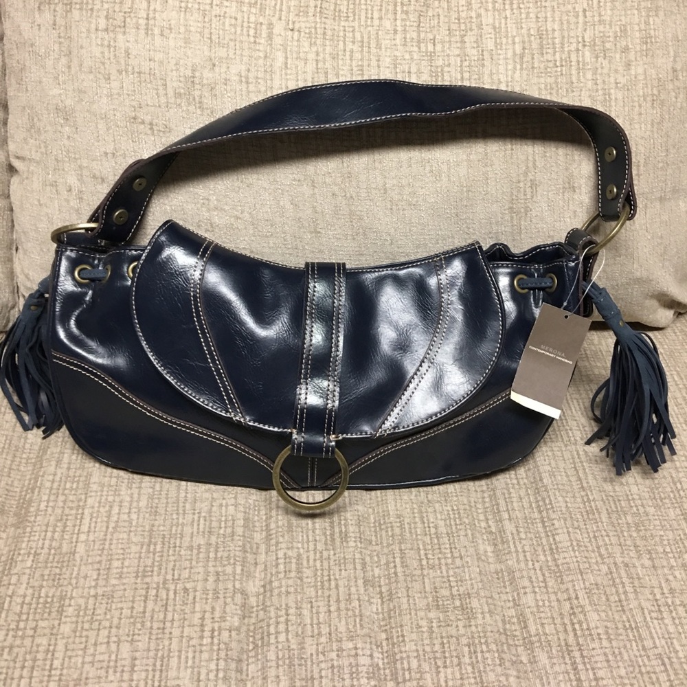 Dark blue handbag