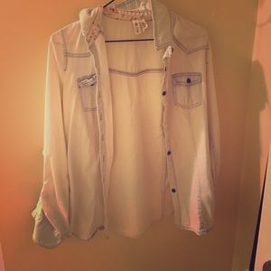 Jean button down