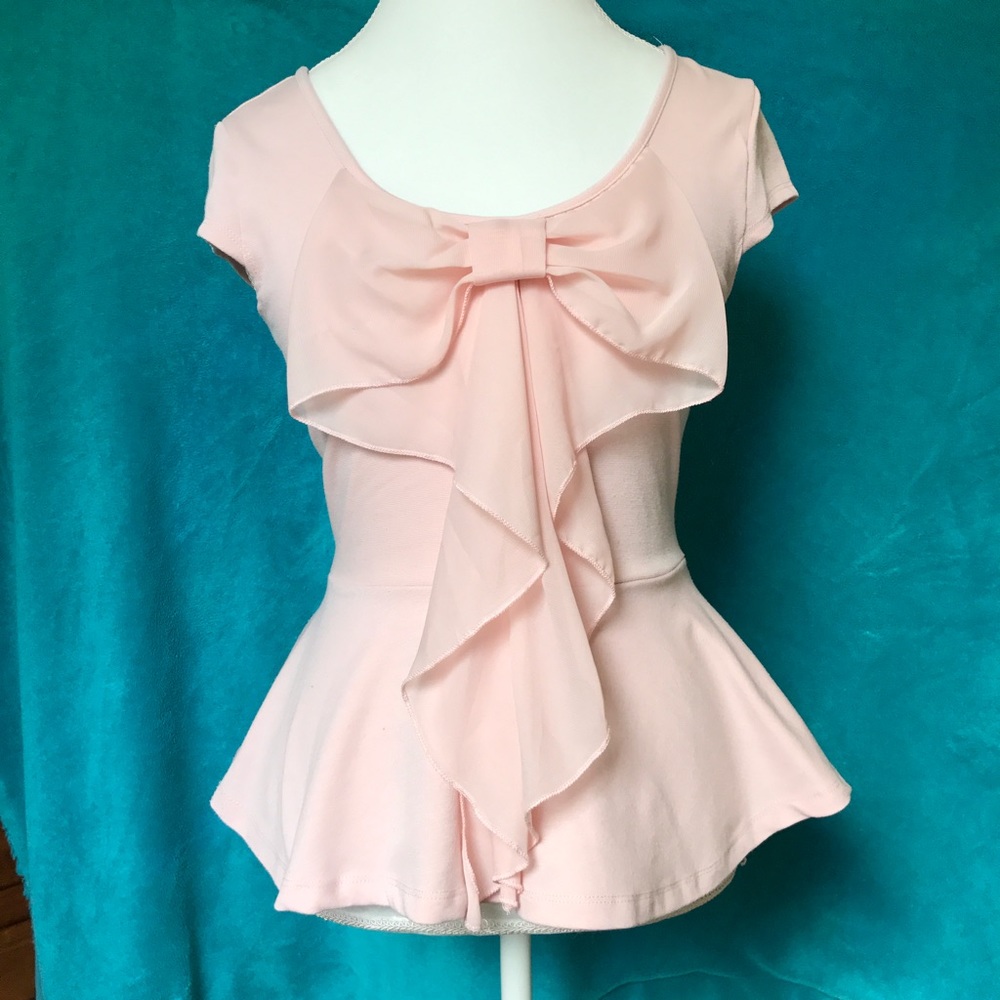 Light pink peplum top