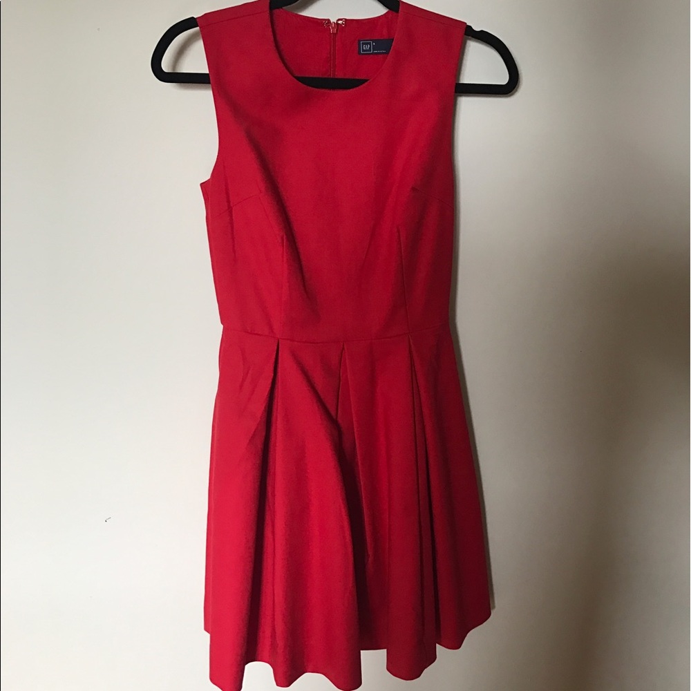 Gap Fit & Flare Red Dress
