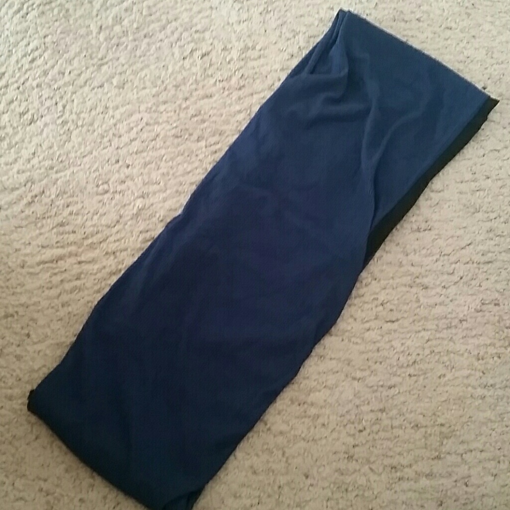 Blue clutch wrap purse.