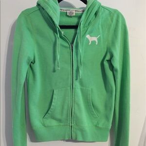 Green VS Pink Zip-Up Hoodie