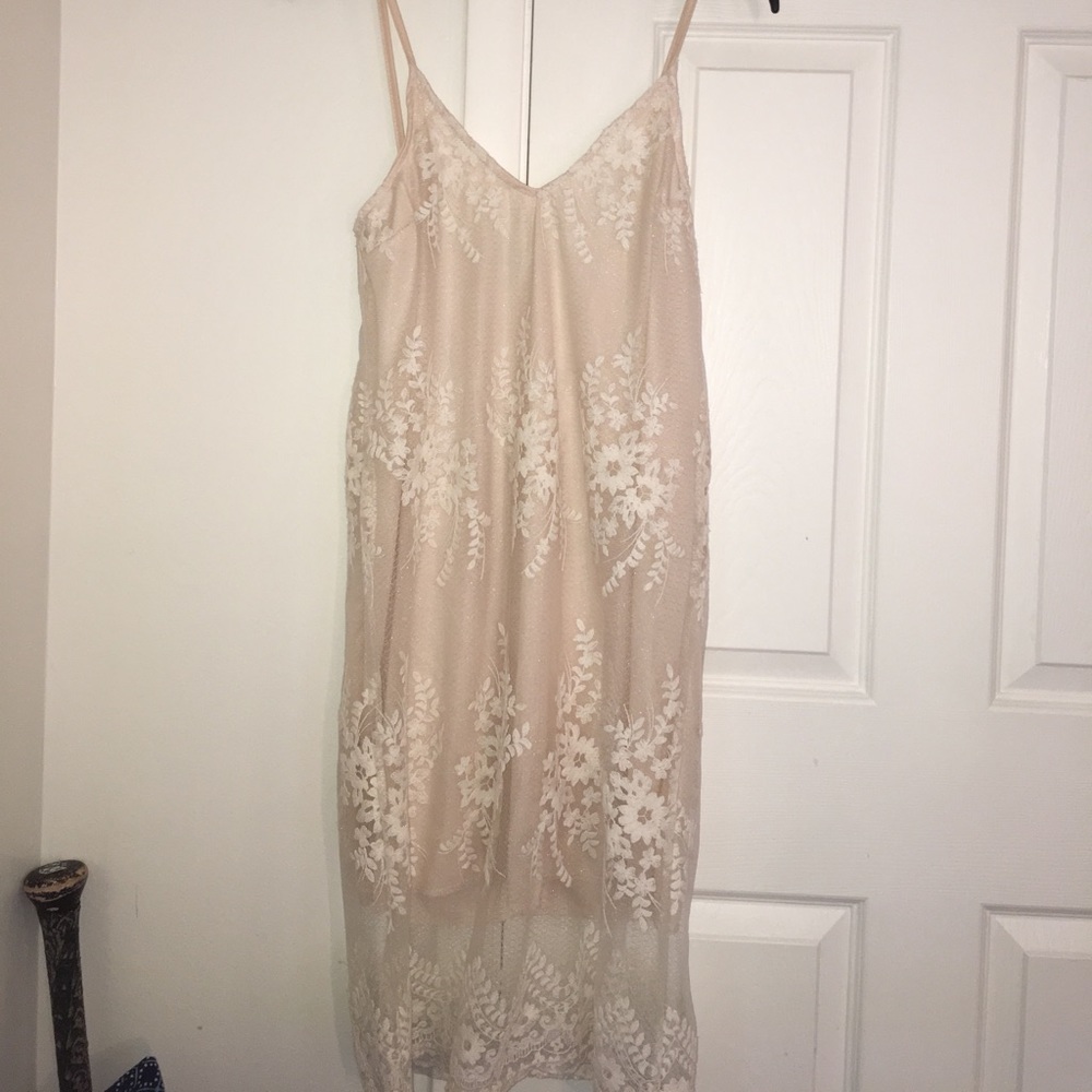 Nude lace dress