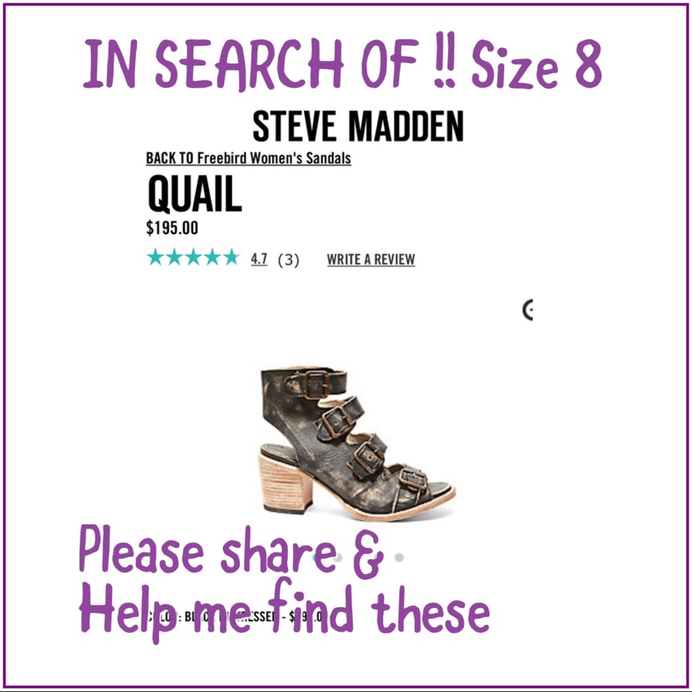 FOUND! Thx! ISO Freebird by Steven Quail size 8 💖