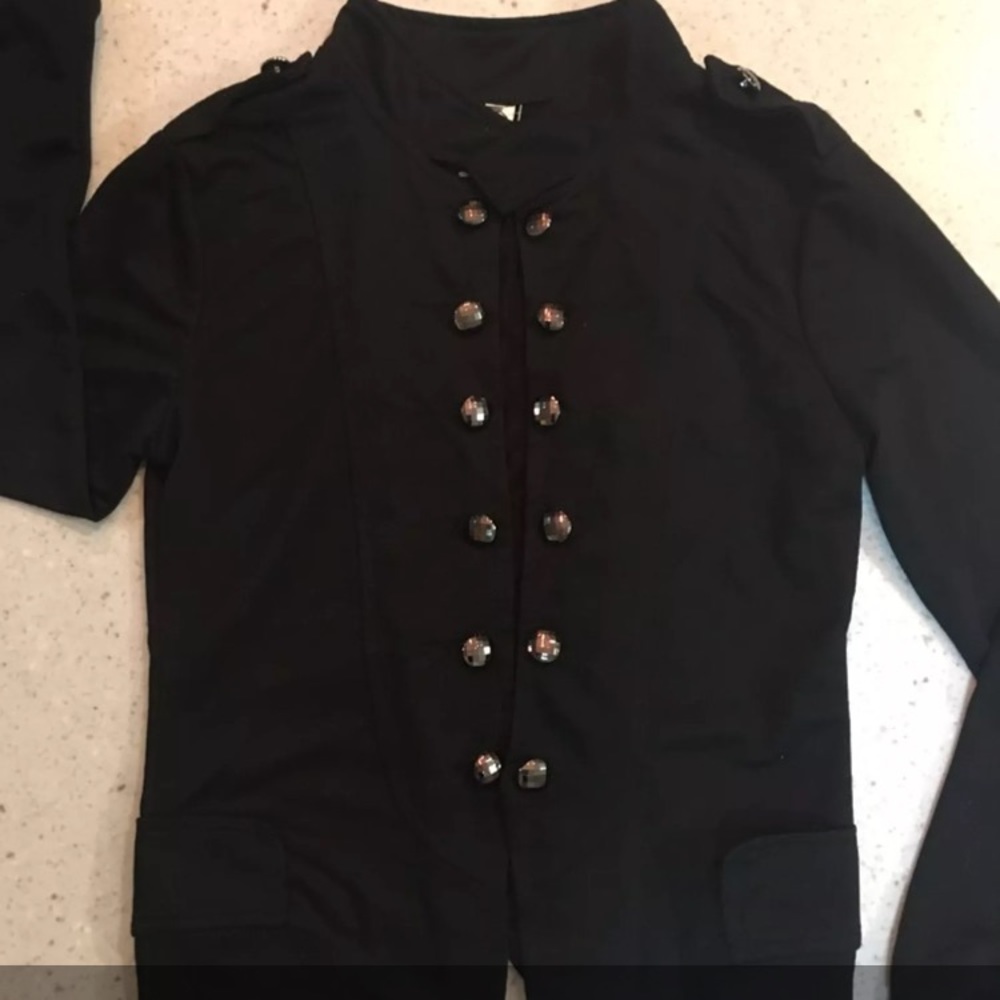 Black button up eclectic vintage inspired cardigan