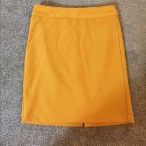 Banana Republic Mustard Yellow Pencil Skirt
