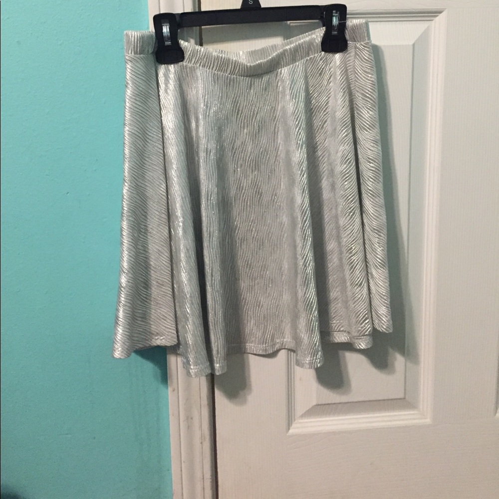 Metallic skater skirt