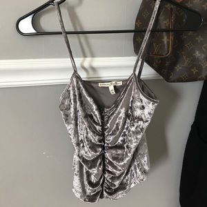 Express crop top velvet