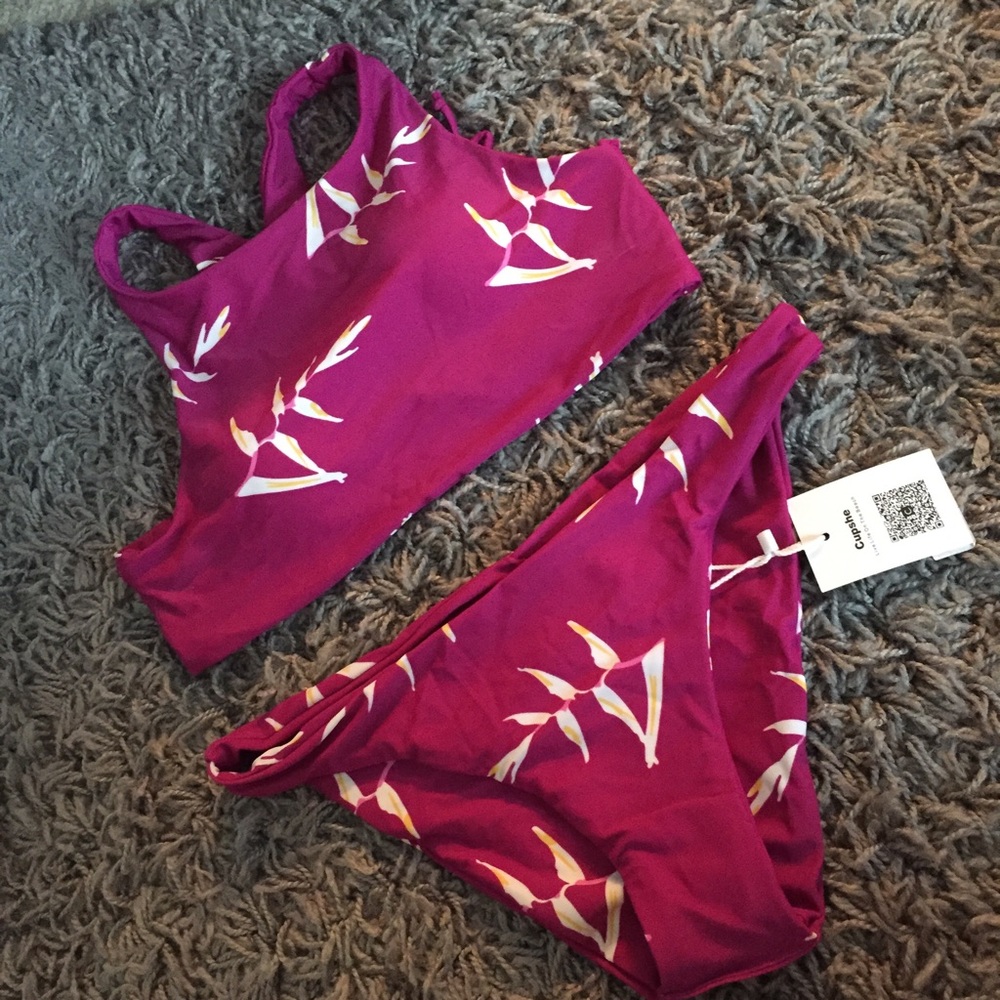 Cupshe Game Start Lace Up Bikini Set (Medium)