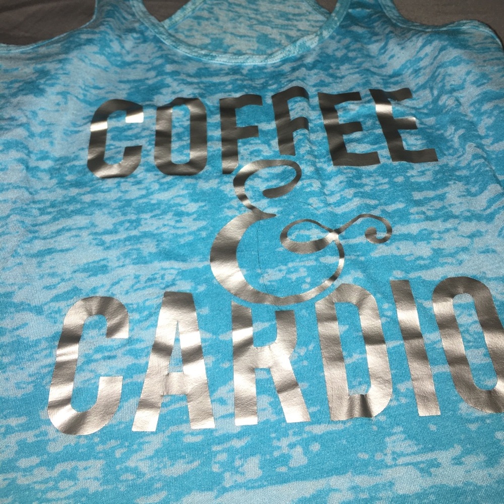"Coffee & Cardio" workout tank!