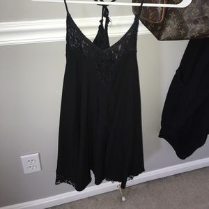 Black and lace dress